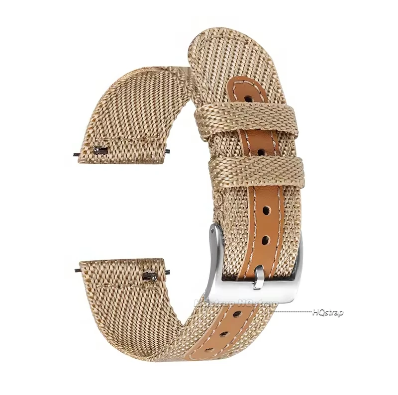 Versatile Nylon Canvas Watch Strap - Quick Release Bracelet for Men & Women (18mm, 20mm, 22mm)