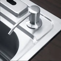 Kitchen Sink Soap Dispenser Stainless Steel Push-Type Detergent Storage 304 Stainless Steel Pump Head To Organize The Kitchen