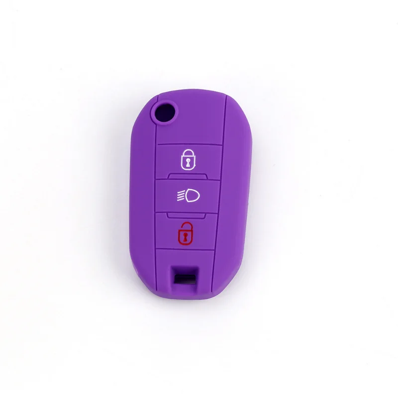 Silicone Car Key Case Cover Skin Holder Fob for Peugeot 208 308 408 508 2008 3008 4008 for Citroen C4 Cactus Picasso C4L C5 C5 key case key case cover car key shell remote control case cover