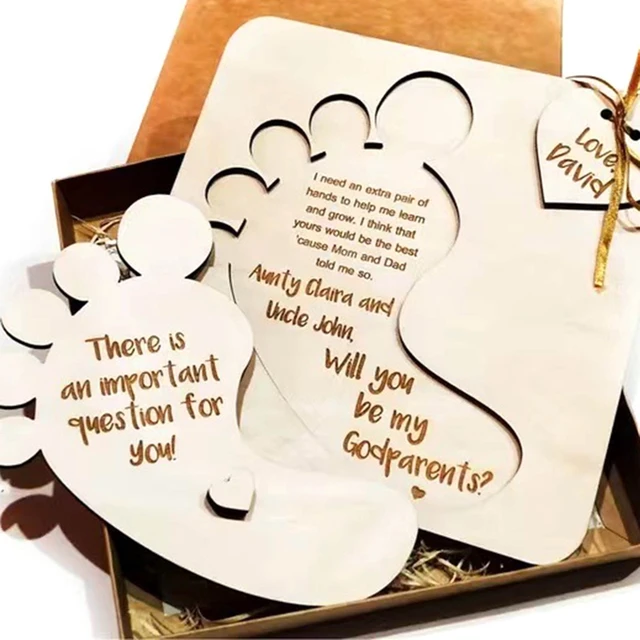 Keresztszülők Javaslat Ajándék Unokák Ujjlenyomat Lábnyom Ajándékok Fa Kézműves Díszek Ajándékkártyák A Keresztanya Számára