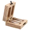 2pcs Fetal Hair Keepsake Storage Box Infant Preserving Container Wooden Memory Holder Teeth Box Baby Souvenir Collection Bottle 2