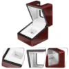 Transparent LShape Ring Case Jewelry Box For Portable Storage Boxes Decorative Household Bracelets Earrings Creative Wood Bins 3