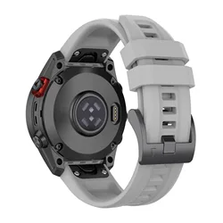 Durable Silicone Quick Fit Strap - 26mm, 22mm, 20mm - Quick Fit 22mm (Grey )