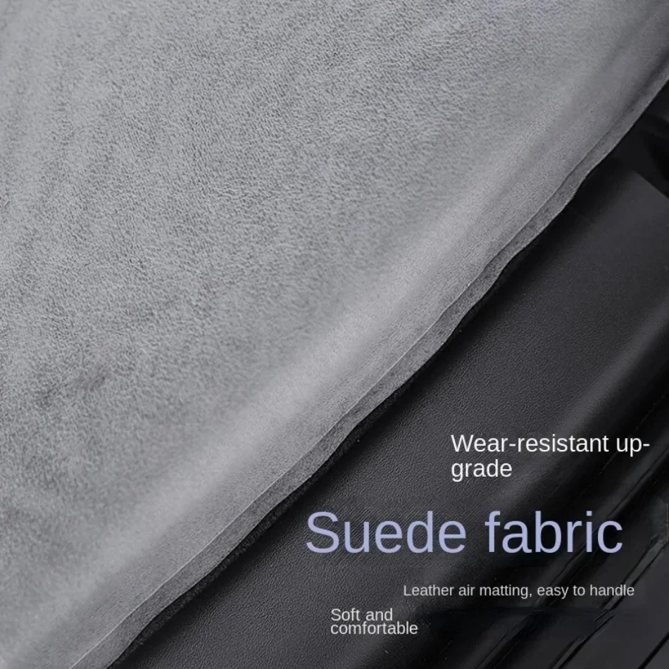 For Tesla Model 3-Model Y-Outdoor Camping Inflatable Air Cushion Suede Cloth Car Travel Bed Accessories