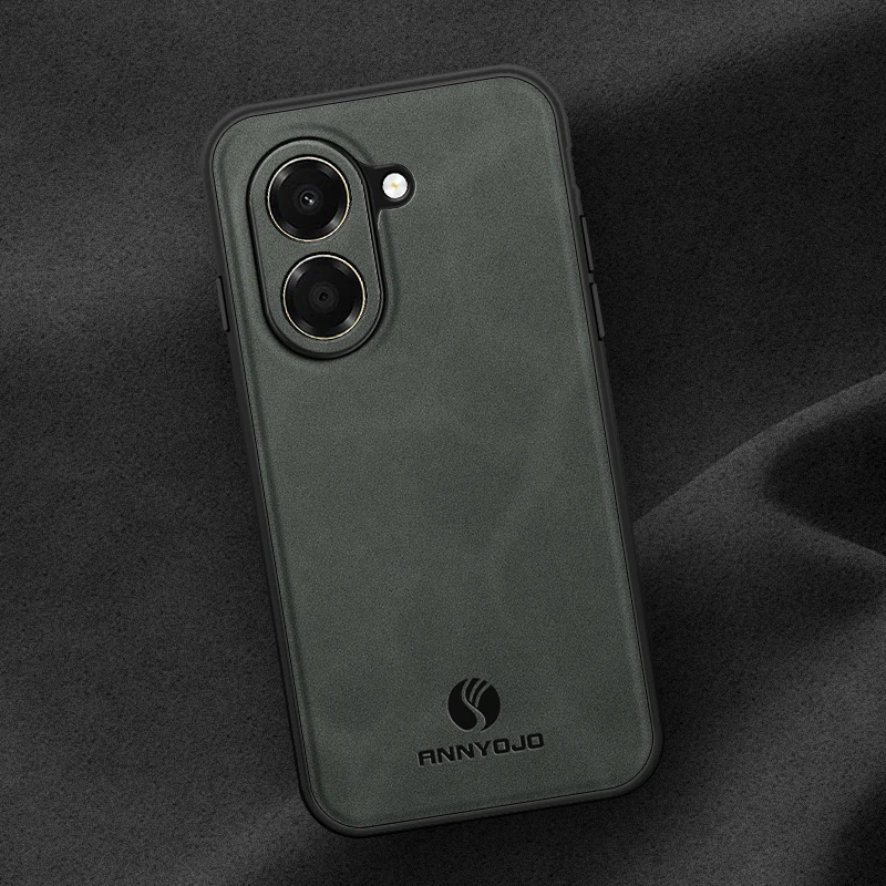Leather Shockproof Phone Case with Built-in Car Magnet