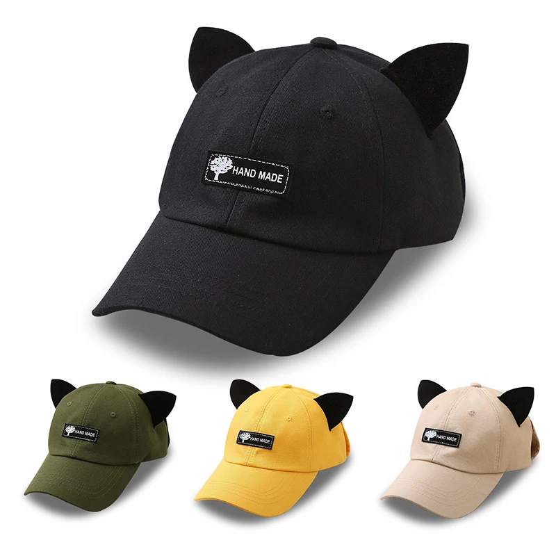 

Fashionable Cat's Earspilot Hip Hop Baseball Cap Men's Outdoor Sun Visor Adjustable High-Quality Baseball Cap