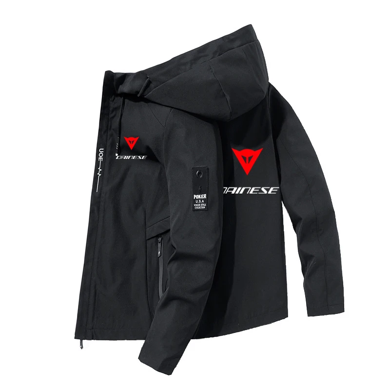 

Spring And Autumn Fashion Printing Men'S Windbreaker Coat Casual Jogging Windproof Zipper Hooded Jacket Hip-Hop Street Men'S Top