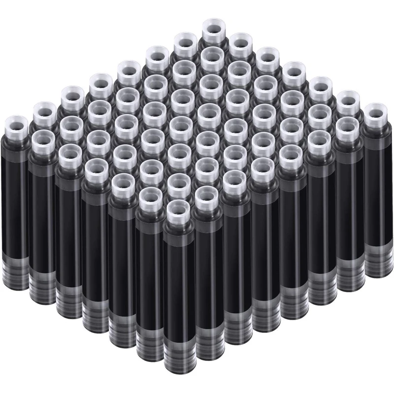 50pcsFountainPenInkCartridgesBlueBlackRedinkColorsSetof50