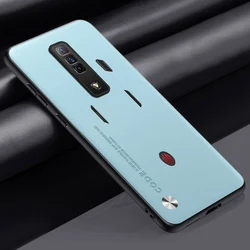 Premium PU Leather Phone Case with Silicone Full Protection for Red Magic 7S (SKY BLUE)