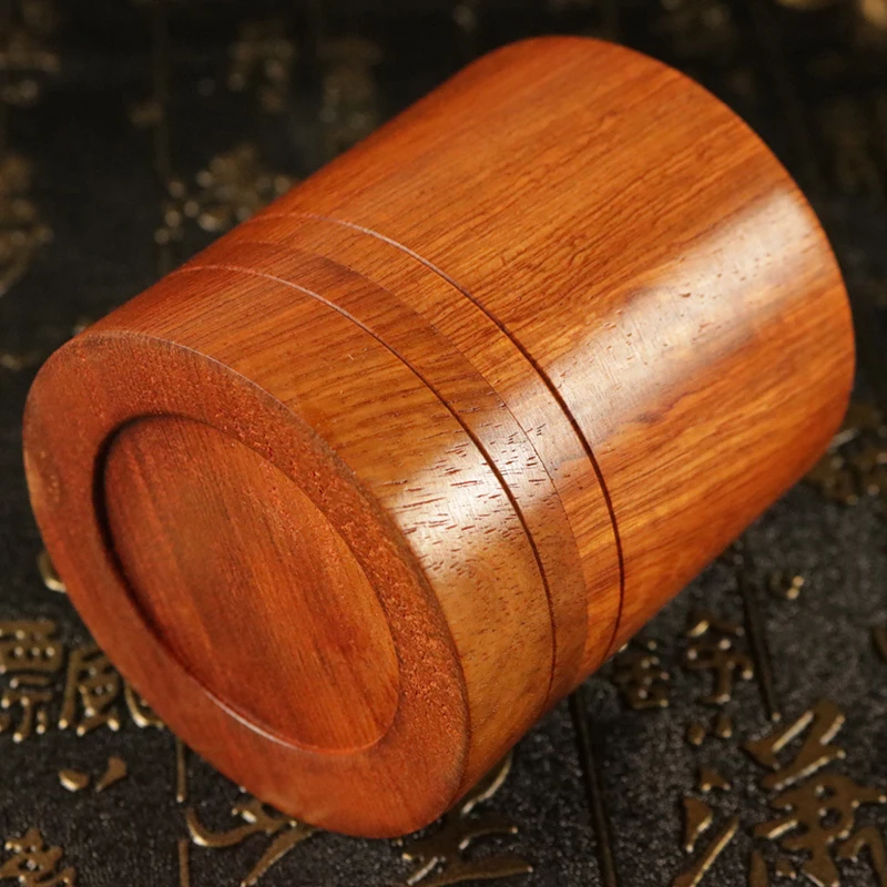 Natural Rosewood Tea Storage Box Chinese Wooden Tea Canister Lid Seal Kitchen Storage Jars Accessories Spice Box Organizer tea tin box tea canister airtight container