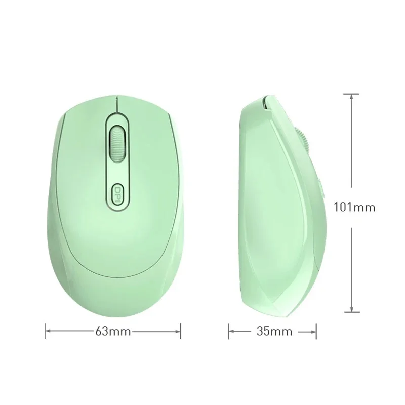 Rechargeable Bluetooth-compatible Wireless Mouse 2.4G Optical Mice with USB RGB 1600DPI Mouse for Computer Laptop PC Mute Mouse