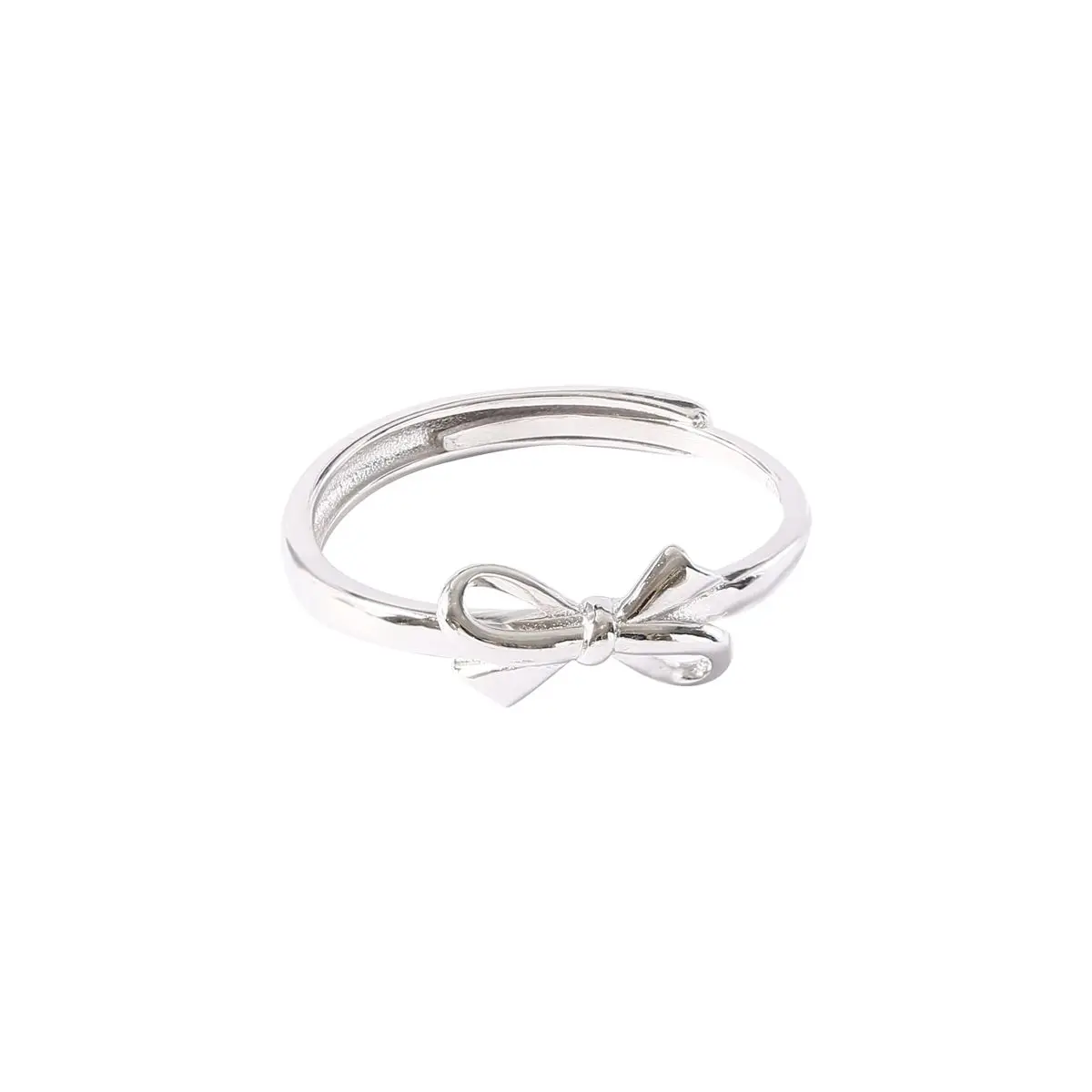 

Bowknot S925 Silver Ring female simple advanced light luxury niche design sweet girlish open ring