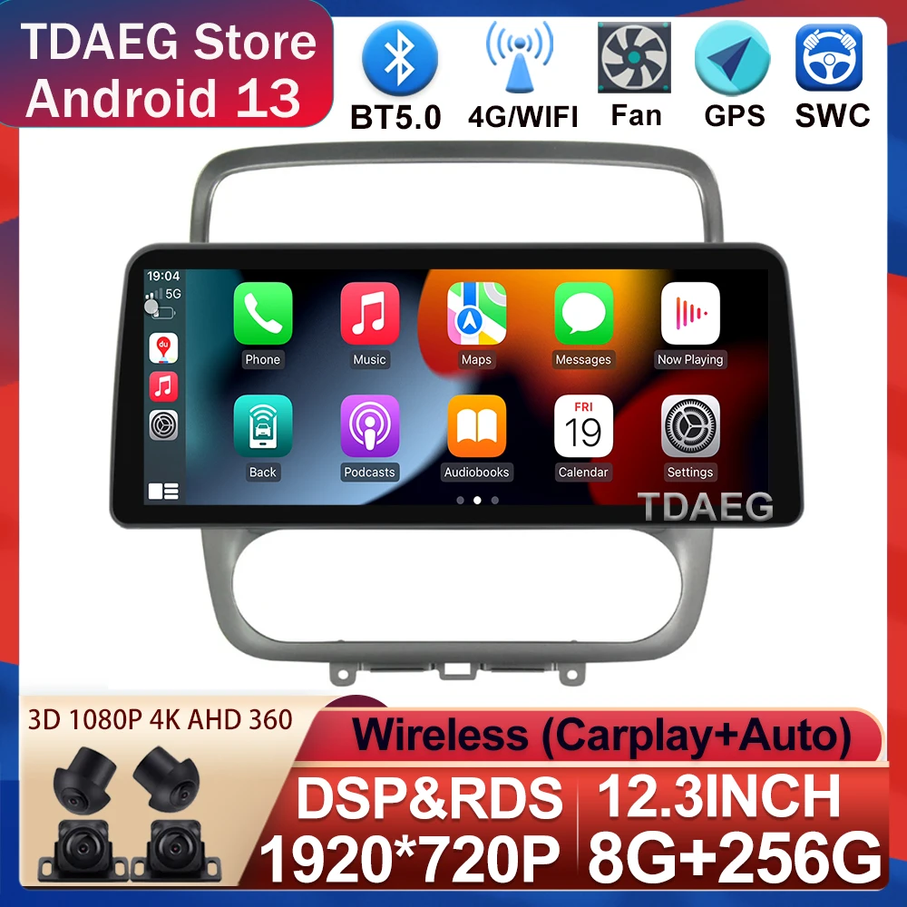 

Автомагнитола 12,3 дюймов 1920*720 QLED, Android, все в одном для Honda Stream 2001-2004, навигация, автомобильная аудиосистема, мультимедийный видеоплеер