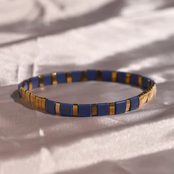 Elegant Colorful Tila Beads Bracelet for Women - Fashionable Hematite Stacking Charm Jewelry (5)