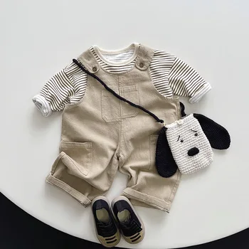 1-6 سنة الأولاد وزرة الخريف نمط جديد للأطفال اليابانية عارضة تنوعا السراويل الفتيات النسخة الكورية السراويل 4