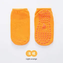 Youth and Adult Anti-Slip Breathable Cotton Sports Socks for Parent-Child Activities (M Huang Se)