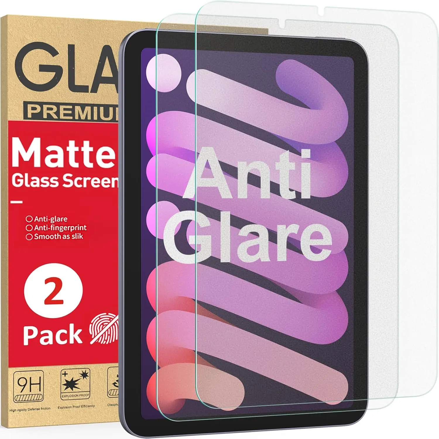 2-Pack Matte Tempered Glass Screen Protector with Anti-Glare & Fingerprint Resistance