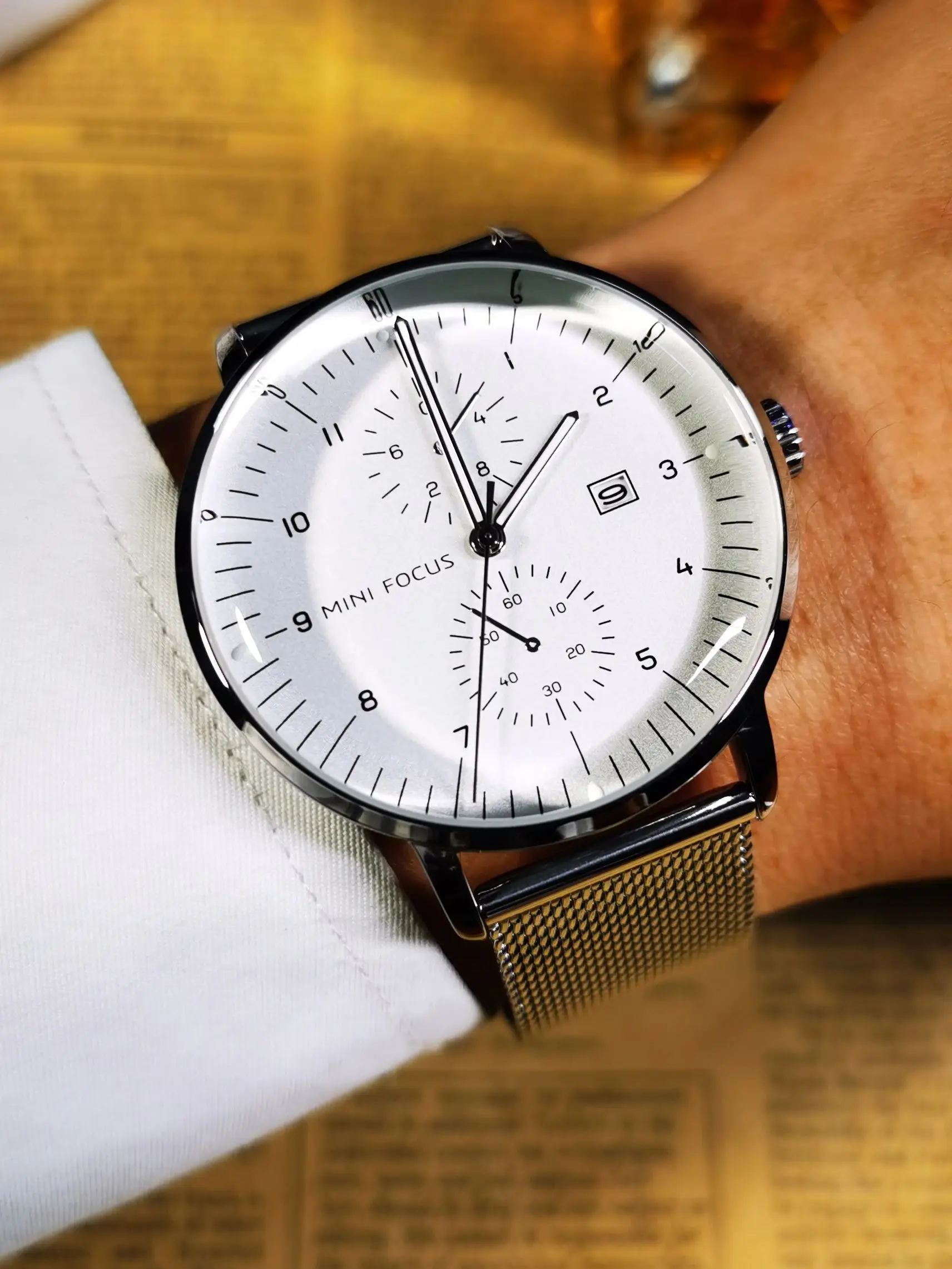 Forsining Business Orologio da uomo scheletrato con lunetta blu