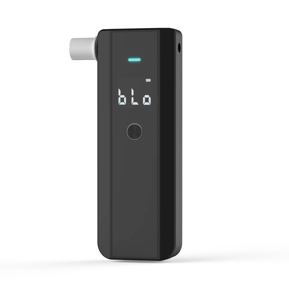 Alcohol Detector Breath Analyzer Semiconductor Sensor Portable Blowing Alcohol Inspection Tool LCD Display Sound Light Alarm