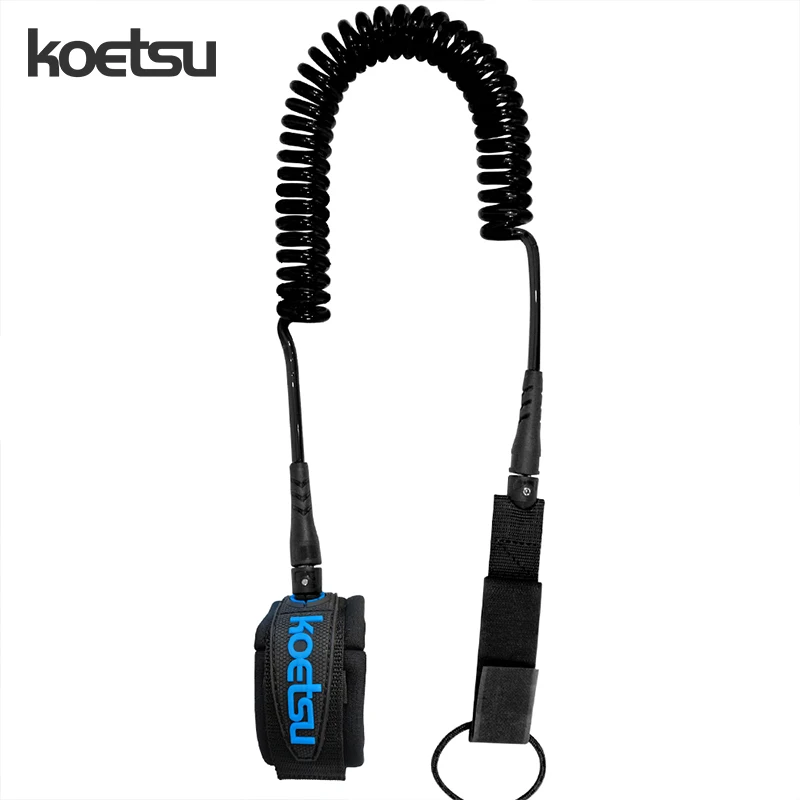 KOETSU Black 7mm Elastic Paddle Board Anti-lost Rope Paddle Board Traction Rope Kayak Surfboard Tied Paddle Rope with Pocket isure marine boat mooring rope accessories surfboard shoulder strap kayak binding with paddle board fixed strap