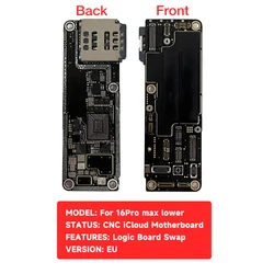 Precision CNC - Cut Motherboard for iPhone Logic Board Enhancement and Polishing (16promax Lower EU)