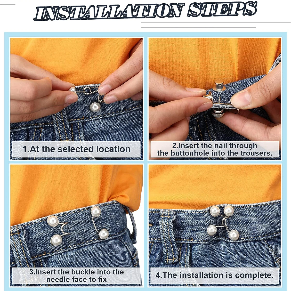 Belt Buckles For Women 60-Pack No-Sew S Adjustable Jean