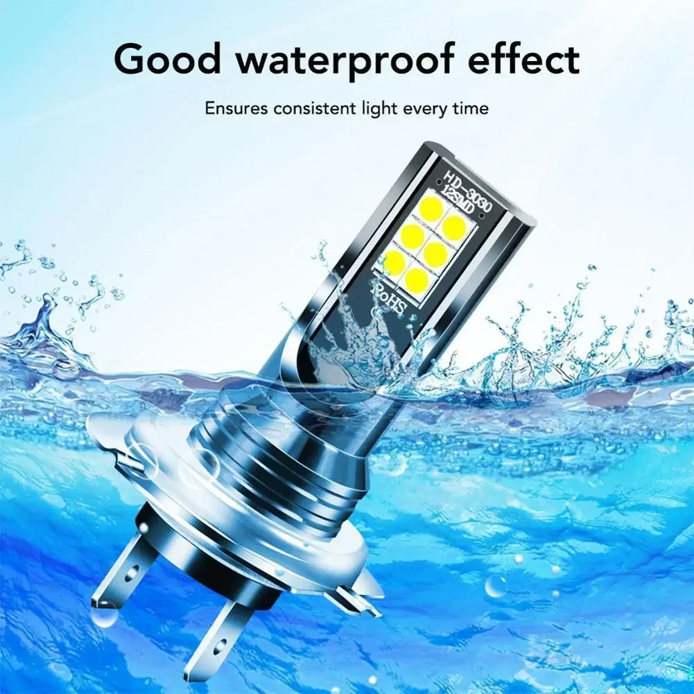 H7 LED Headlight Bulb Kit 1/2/4/8PCs Car Fog Light Bulbs 12V 55W 6000K Headlamp
