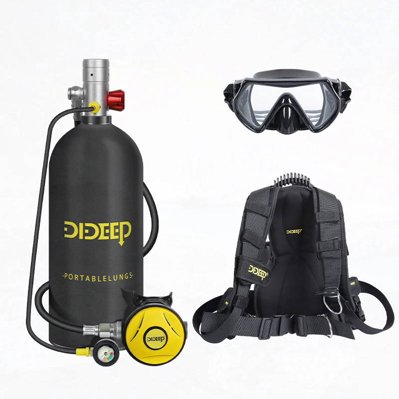 Diving Equipment 3L Scuba Diving Cylinder Oxygen Tank Set Snorkeling Equipment Respirator Fish Gill Oxygen Cylinder Standby