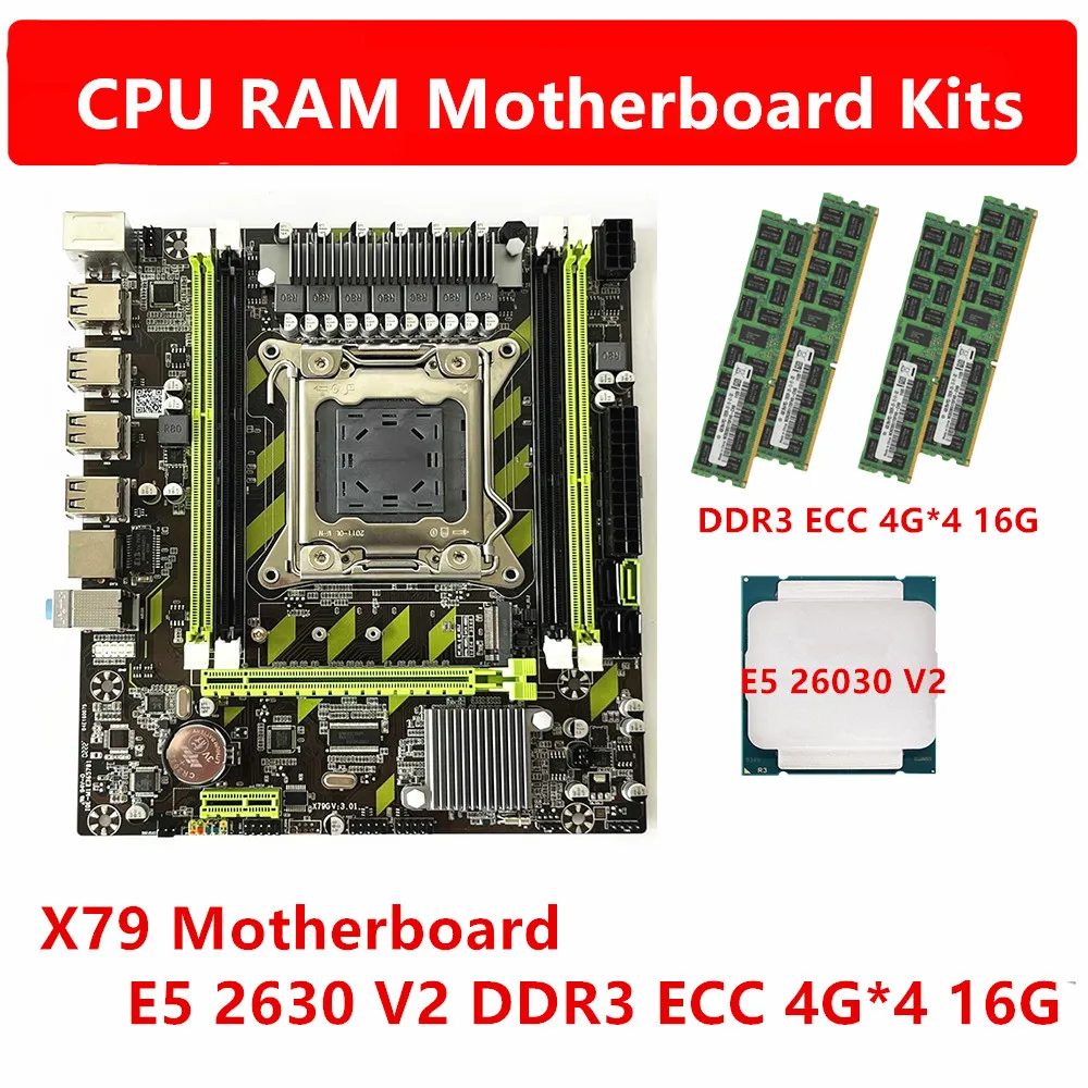 

1600HMZ ECC REG 4GX4 16G CPU RAM Kit Set LGA 2011 E5 2630 V2 host X79 Motherboard DDR3 Desktop Servers Workstations Motherboard