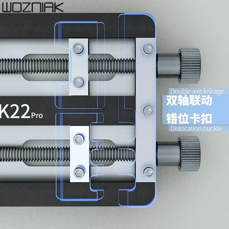 미징 K22 Pro 범용 PCB 메인보드 BGA 고정 장치 듀얼 축 아이폰 칩 하드 디스크 제거 접착제 방열 고정 클램프
