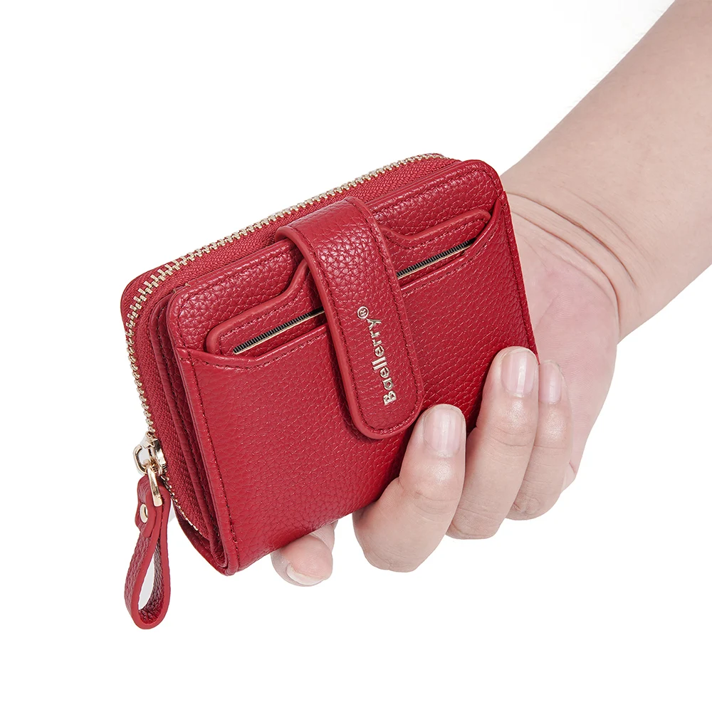 Multi-colors Fashion Women Coin Purse Leather Wallet Short Belt Hasp Ladies Girls Card Holder Clutch Bag Green Wallets for Women 6