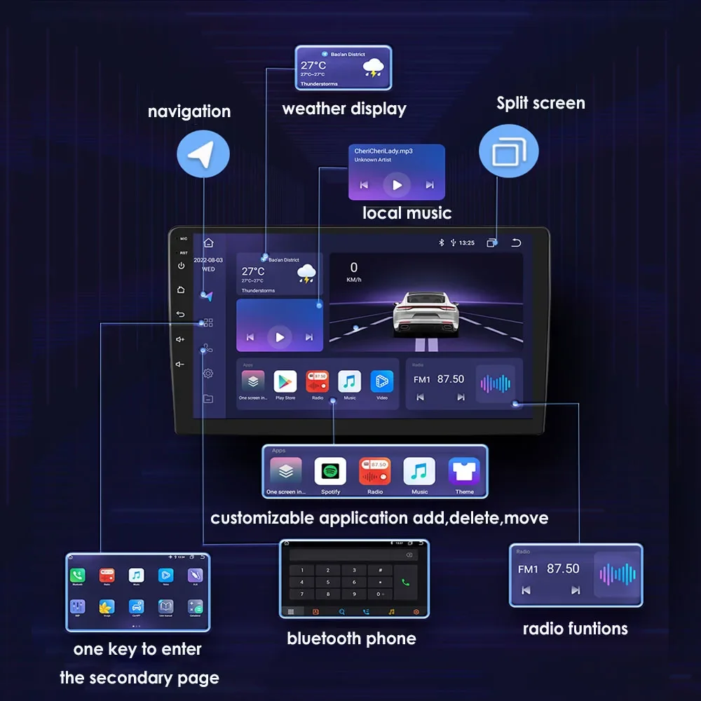 Car Radio Android for Fiat Ducato 2007- 2015 Car Audio Carplay AI Voice Wifi Stereo Multimidia Video Player RDS 2DIN GPS Navi