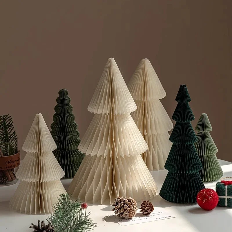 Christmas Tree Ornament Christmas Decoration 2026 3D Honeycomb Ball Desk Accessories Xmas Tree Navidad Decoraciones