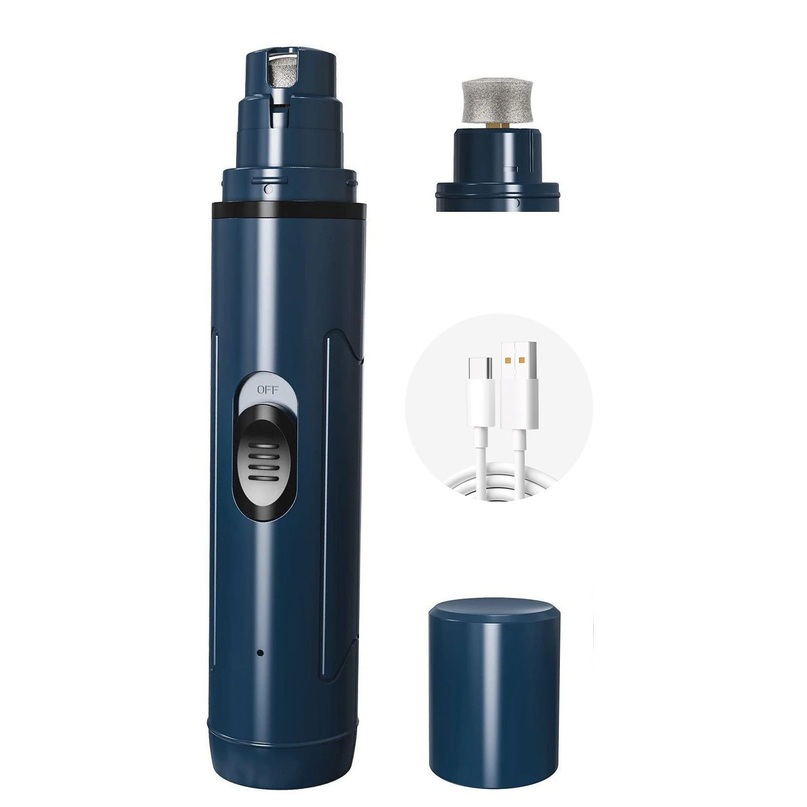Painless USB Charging Dog Nail Grinders Rechargeable Pet Nail Clippers Quiet Electric Dog Cat Paws Grooming Trimmer Tools