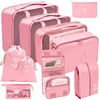 7/8/9/10 Pcs Set Travel Organizer Storage Bags Suitcase Packing Cubes Set Cases Portable Luggage Clothes Shoe Tidy Pouch Folding 3