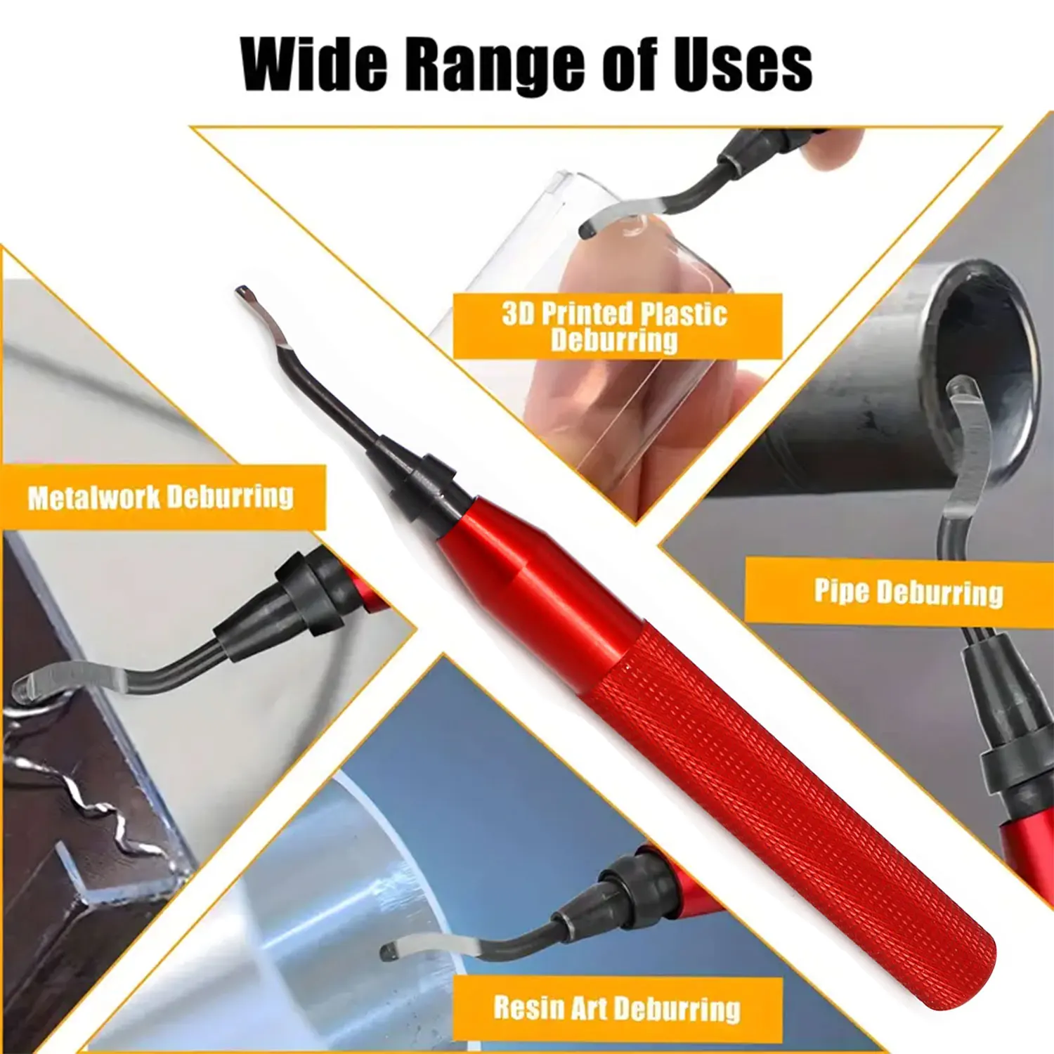 High-speed steel rotary blade deburring tool-suitable for metal, resin, PVC pipe, copper, plastic burring removal reamer tools