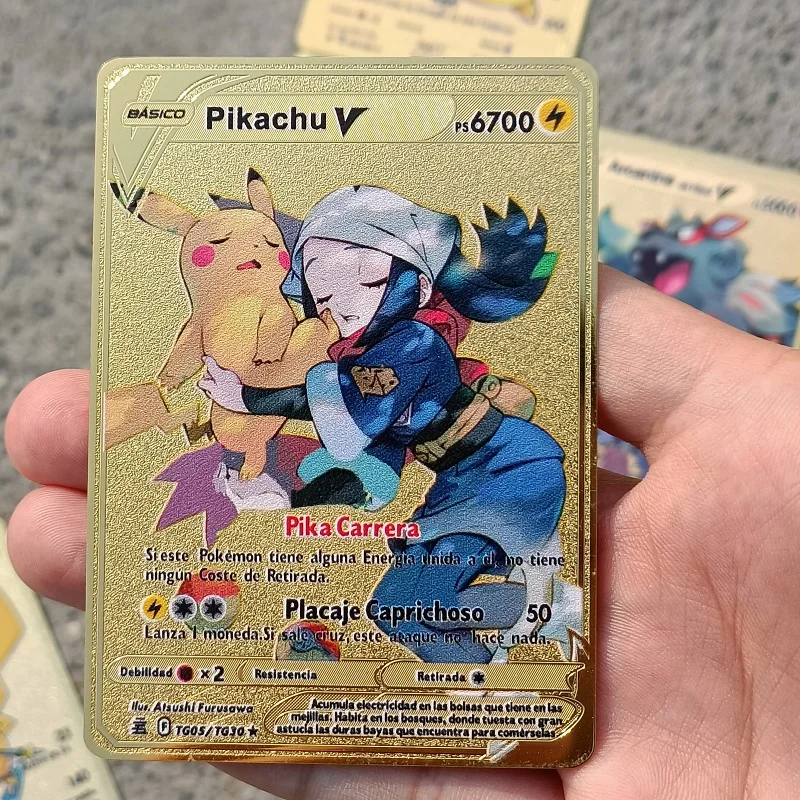 Pokemon Gold METAL Custom Card: I Choose You Pikachu & Eevee! An Amazing  Gift With FREE SHIPPING! - Card Games, Facebook Marketplace