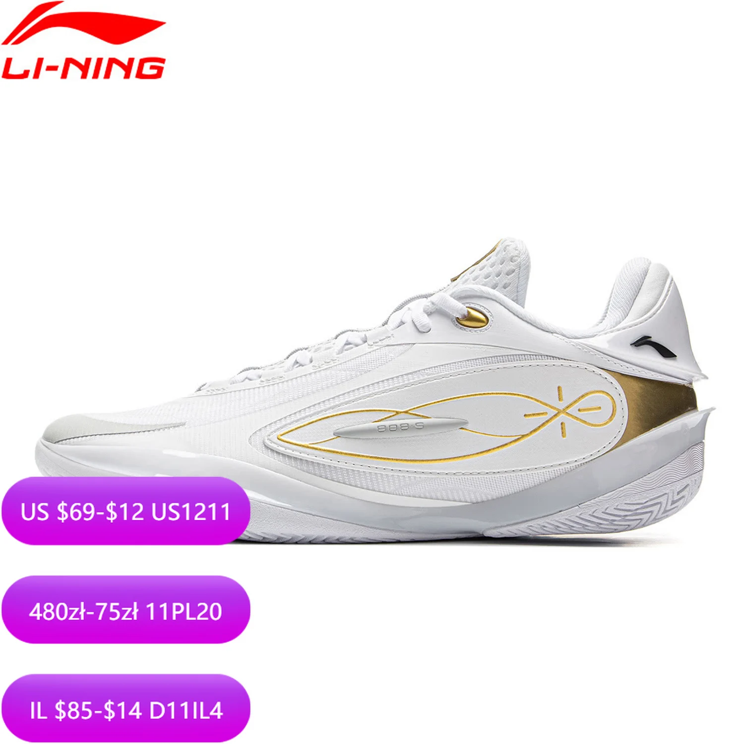 Li-Ning Men WADE 808 5 ULTRA Professional Basketball Shoes SUPER BOOM Cushioning Wearable LiNing Sneakers Sport Shoes ABAV015