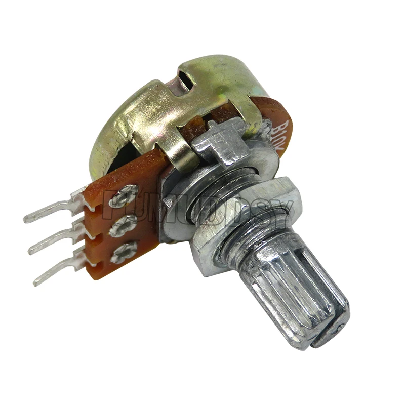 WH148 3Pin 15mm Shaft Amplifier Dual Stereo Potentiometer B1K B2K B5K B10K B20K B50K B100K B500K 1K 2K 5K 10K 50K 100K 500K 5PCS multiturn potentiometer linear potentiometer rotary potentiometer potentiometer kit trimmer potentiometer