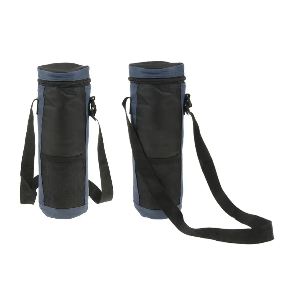 2Pc Portable Insulated Drink Bottle Cooler Tote for Travel Picnic