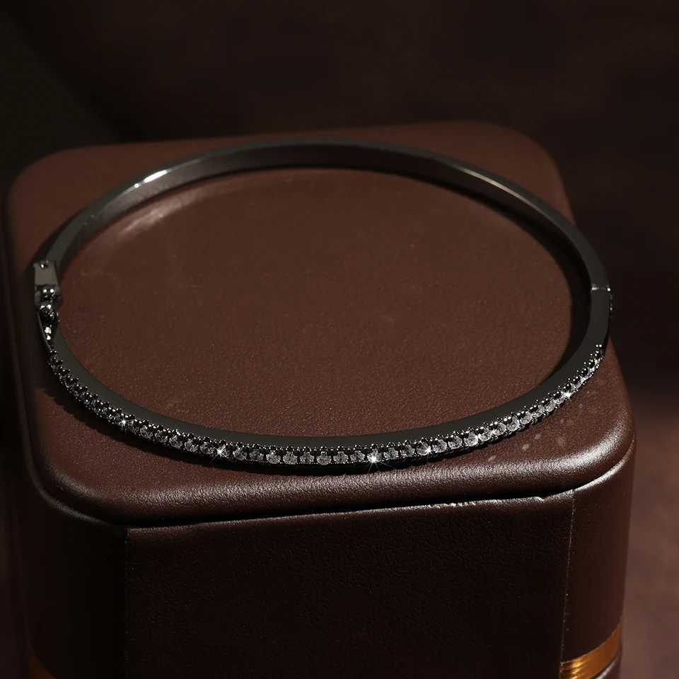 RAKOL موضة مايكرو مطعمة زركون الإسورة الدائري للنس...