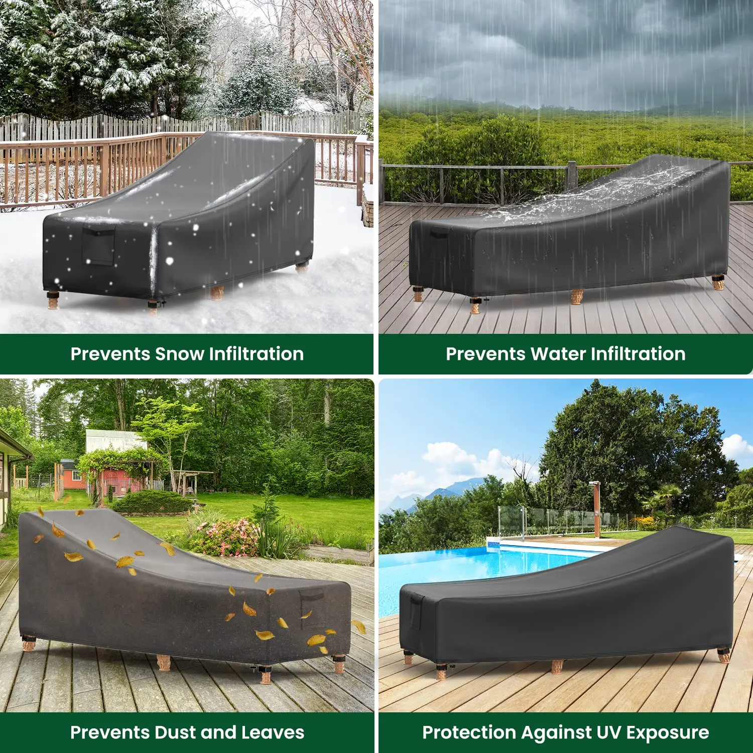420D Outdoor Furniture Covers Waterproof Lounge Chair Sofa Cover Heavy duty UV Resistant for Patio Table Chair Dustproof