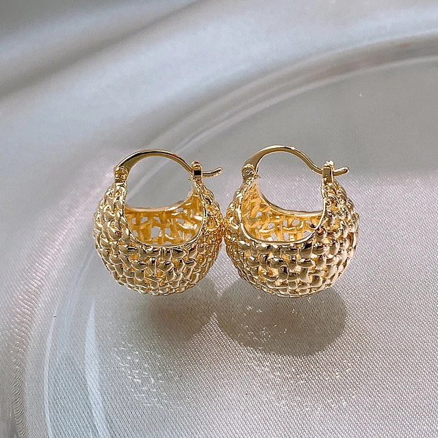 New Gold Plated Stud Earrings Design - Girls Fashion Ideas