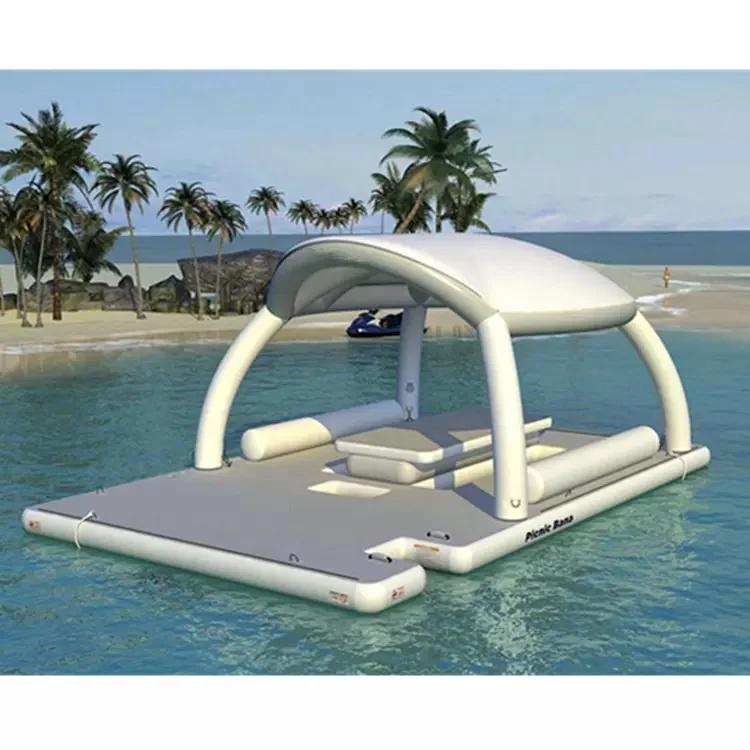 Ifunwod Pvc Original Quality Splash Bana Gonfiabile Aqua Bana Dock Deck Surface Floating Platform Tenda Gonfiabile Floating Aqua