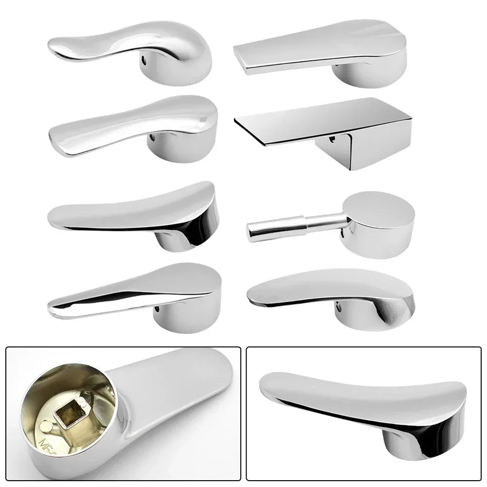 Faucet Handle Switch Valve Core Bathroom Replacement Plated Taps 35/40mm Cartridge Spool Faucet Single Metal Lever faucet handle