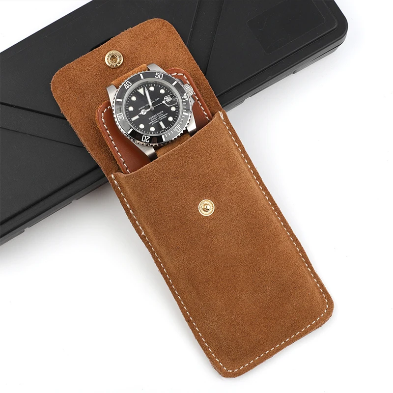 Watch Storage Bag UTHAI 1 Slot Gift Box Protective Cover Travel Velvet Cowhide
