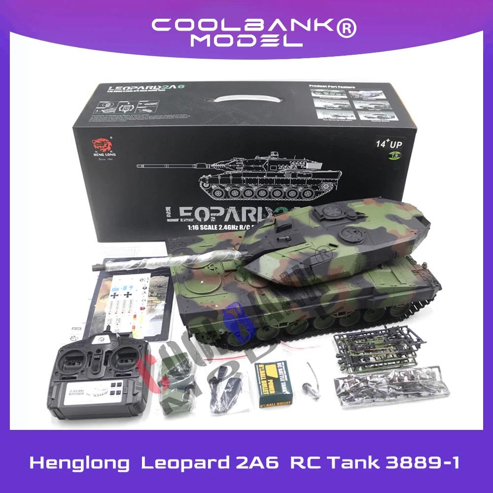 Henglong38891rctanks11624ghzRemoteControlGermanLeopard2A6