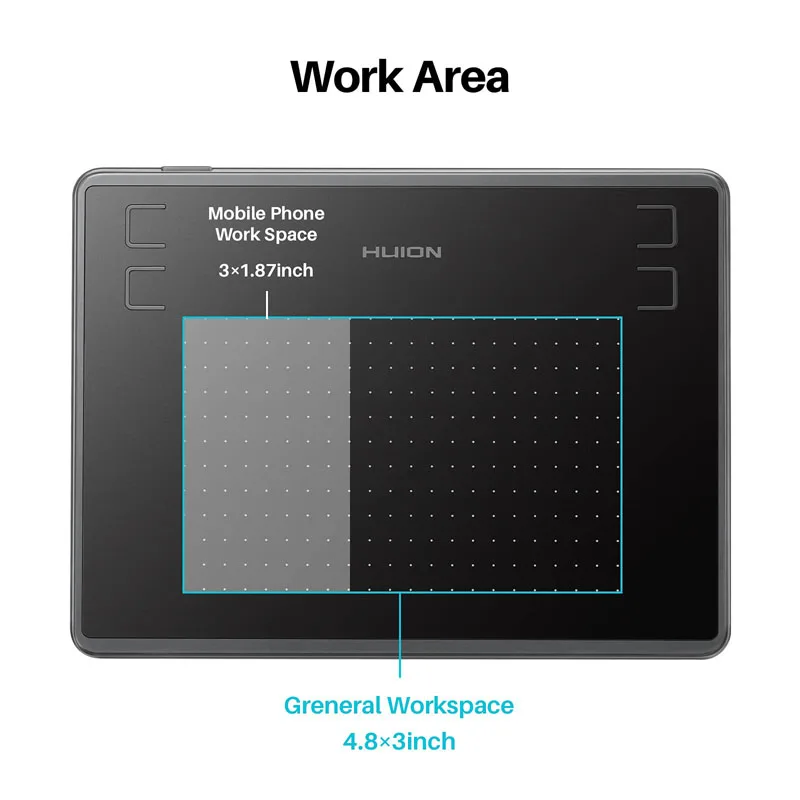 HUION H430P Digital Tablets Micro USB Signature Graphics Drawing Pen OSU Game Battery-Free Tablet Android Mac Windows_voghion.com