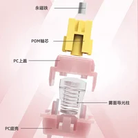 OUTEMU Magnetic Silent Peach Switch Customized Magnetic Mechanical Keyboard 40g Linear HIFI RGB SMD For wooting Leobog Hero68 HE - Image 4
