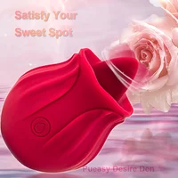 Heißer Verkauf Rose Zunge Lecken Oral Saugen Vibrator für Frauen Klitoris Stimulator Weibliche Masturbation Sucker Lecken Sex Spielzeug für Frauen 2